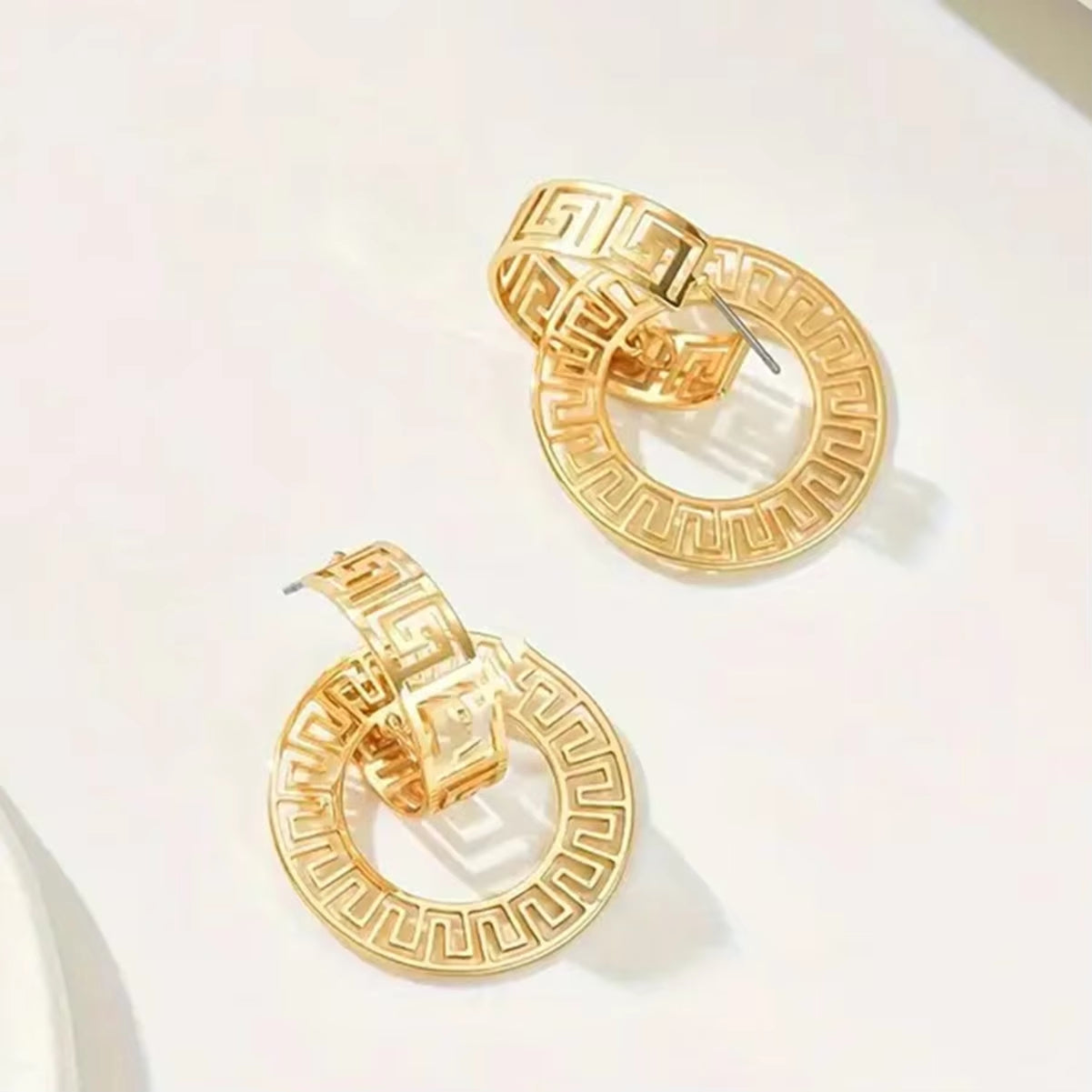 Personalized Stud Earrings For Women Girls Hollow Geometric Retro Ear Accessories