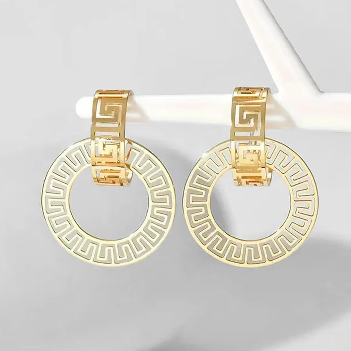 Personalized Stud Earrings For Women Girls Hollow Geometric Retro Ear Accessories