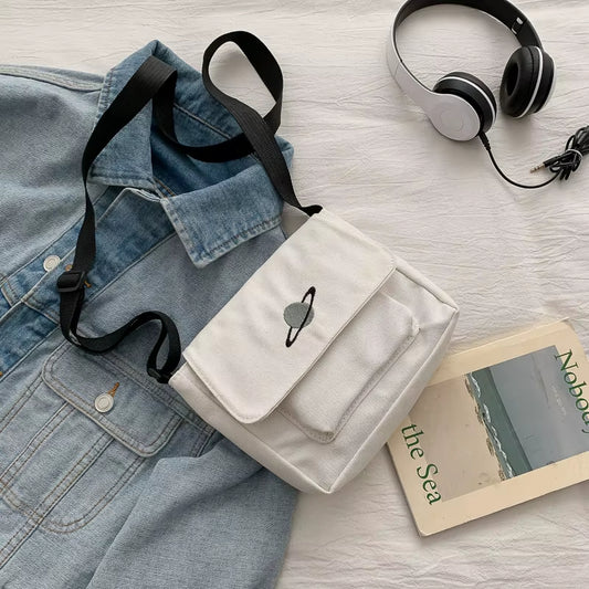 Small Bag Canvas Shoulder Bag For Women Print Crossbody Bags