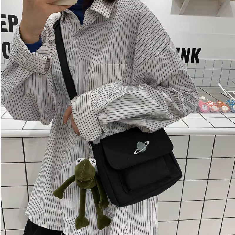 Small Bag Canvas Shoulder Bag For Women Print Crossbody Bags